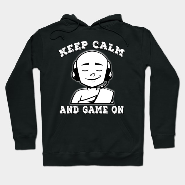 Keep Calm And Game On White Hoodie by Shawnsonart